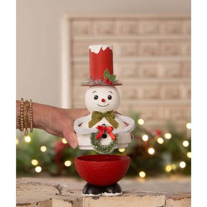 Top Hat Snowman Container by Bethany Lowe Designs