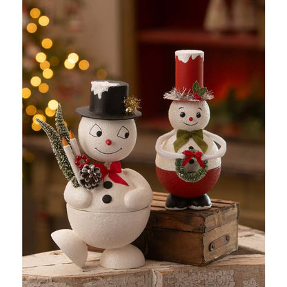 Top Hat Snowman Container by Bethany Lowe Designs
