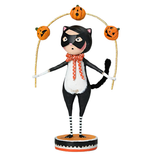 Toss a Jack Cat Halloween Figurine by Lori Mitchell *NEW FOR 2025*