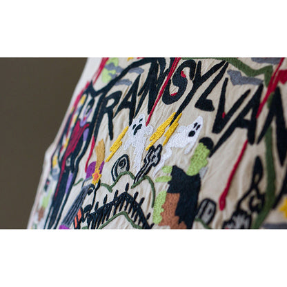 Transylvania Halloween Hand-Embroidered Pillow Quirks!