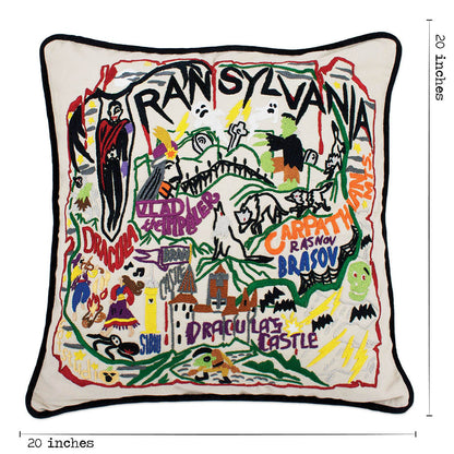 Transylvania Halloween Hand-Embroidered Pillow Quirks!