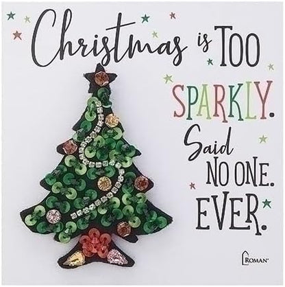 Rhinestone & Sequins Christmas Tree Pin Quirks!
