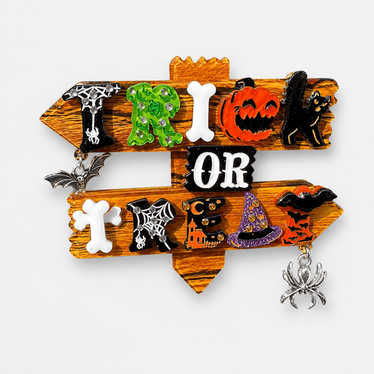 Trick or Treat Brooch by Lipstick & Chrome