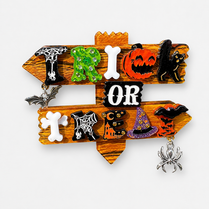 Trick or Treat Brooch by Lipstick & Chrome