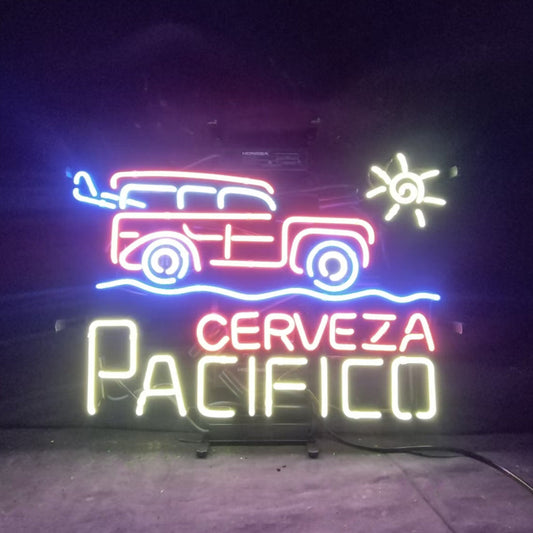 Truck Car Cerveza Pacifico Beer Neon Signs Light Neon Signs Land