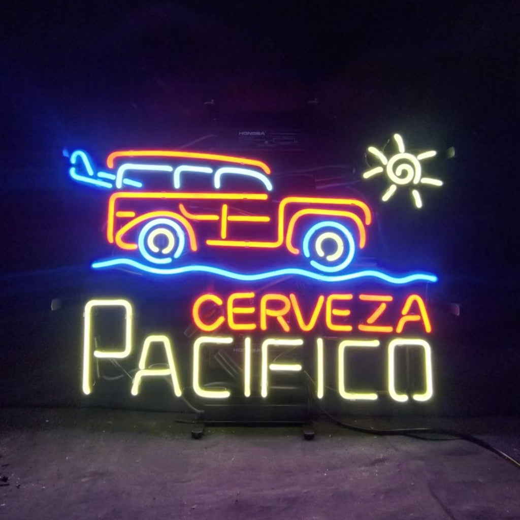 Truck Car Cerveza Pacifico Beer Neon Signs Light Neon Signs Land