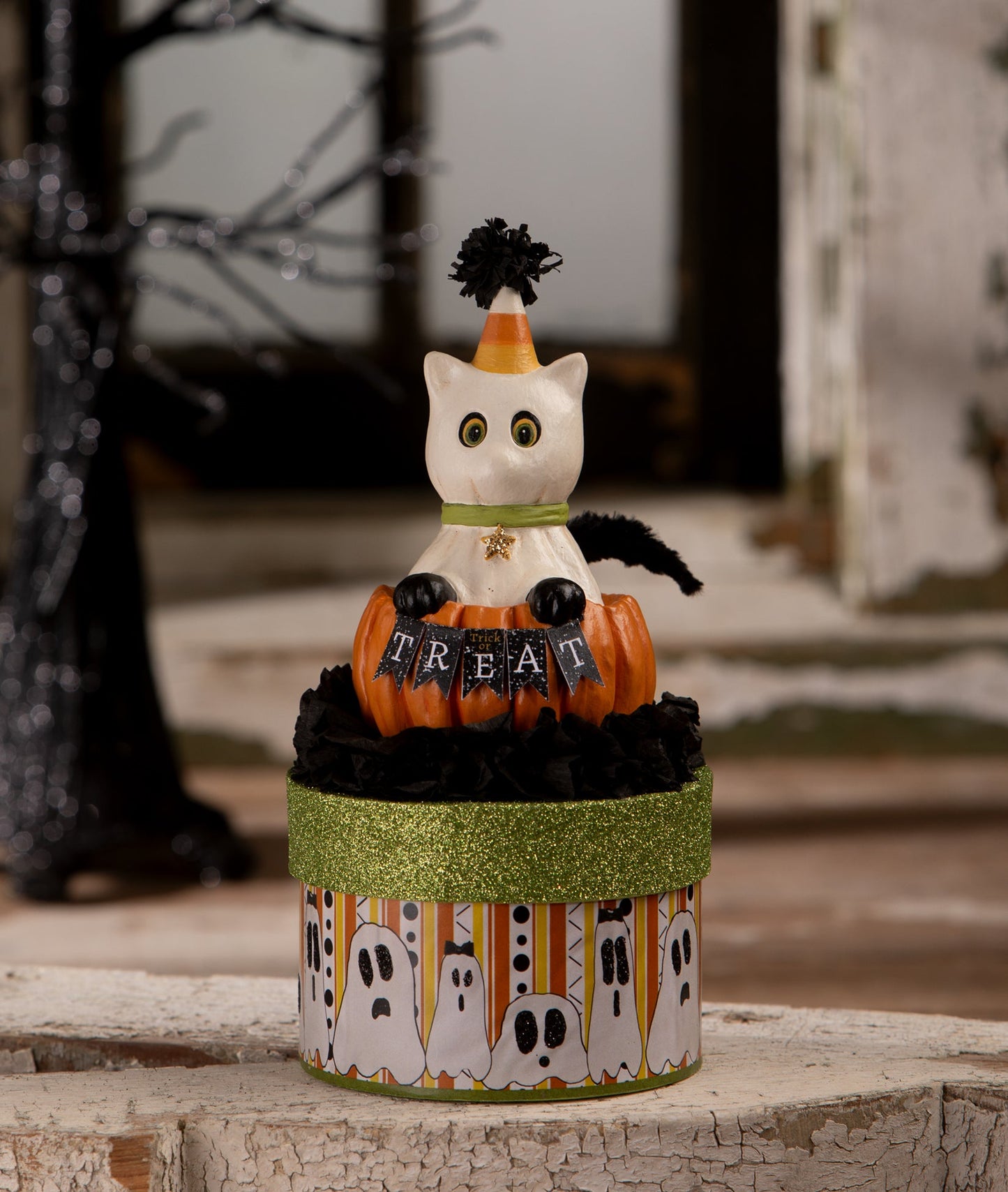 Treat Casper on Box | Halloween Decor | Bethany Lowe