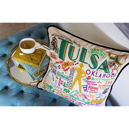 Tulsa Hand-Embroidered Pillow Quirks!