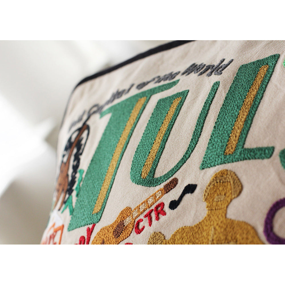 Tulsa Hand-Embroidered Pillow Quirks!