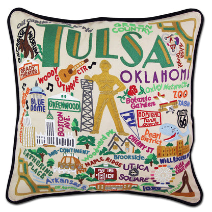 Tulsa Hand-Embroidered Pillow Quirks!