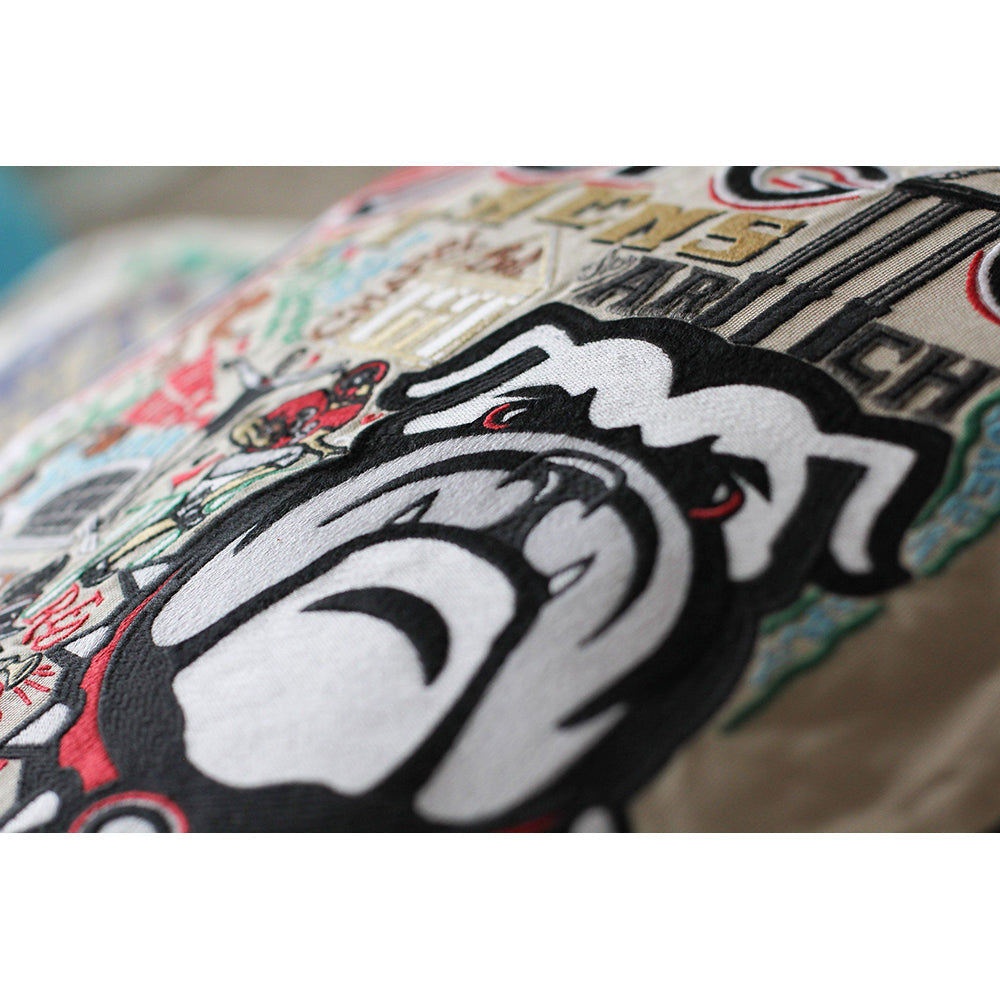 University of Georgia Collegiate Hand-Embroidered Pillow Quirks!