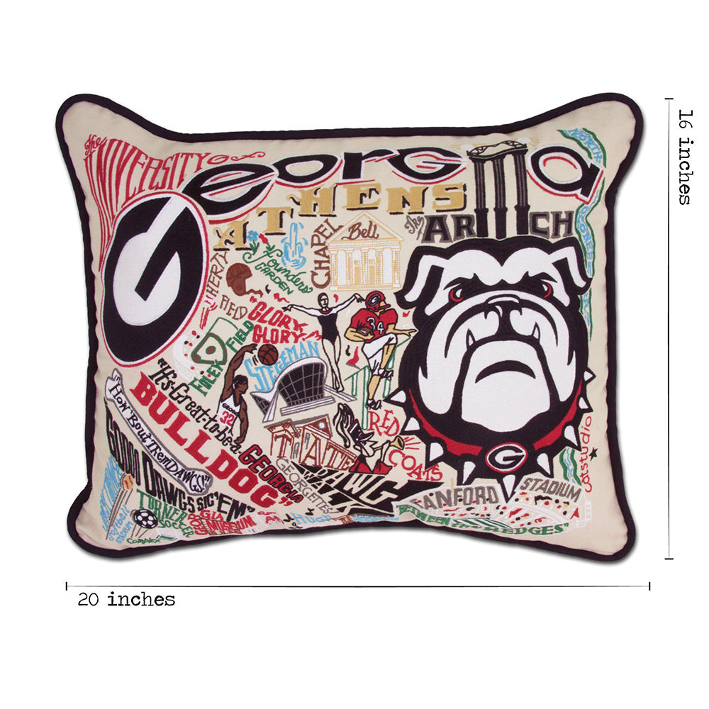 University of Georgia Collegiate Hand-Embroidered Pillow Quirks!