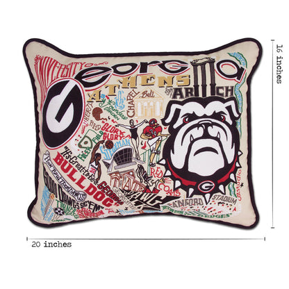 University of Georgia Collegiate Hand-Embroidered Pillow Quirks!