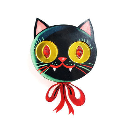 Vampire Kitten Balloon Brooch by Laliblue Quirks!