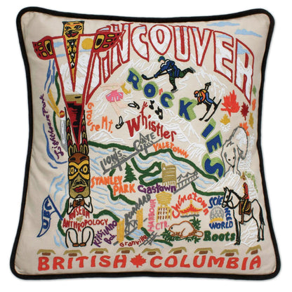 Vancouver, B.C. Hand-Embroidered Pillow Quirks!
