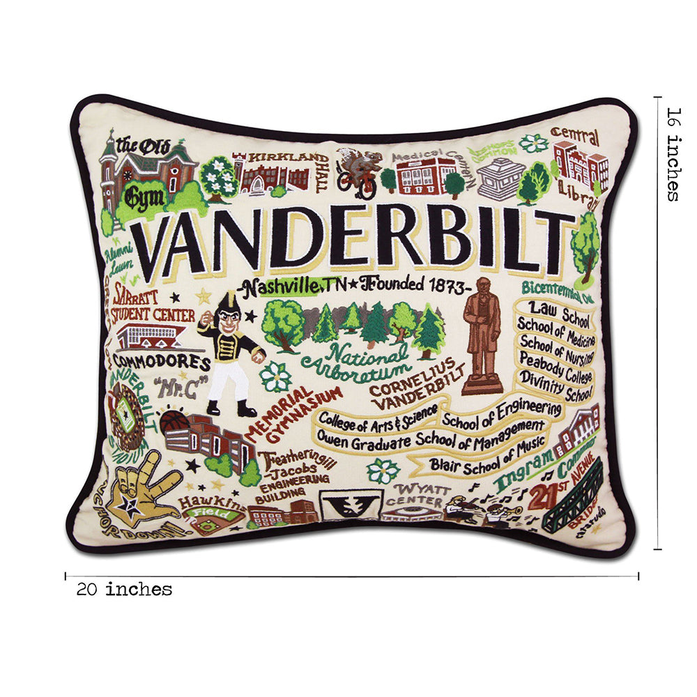 Vanderbilt University Collegiate Hand-Embroidered Pillow Quirks!