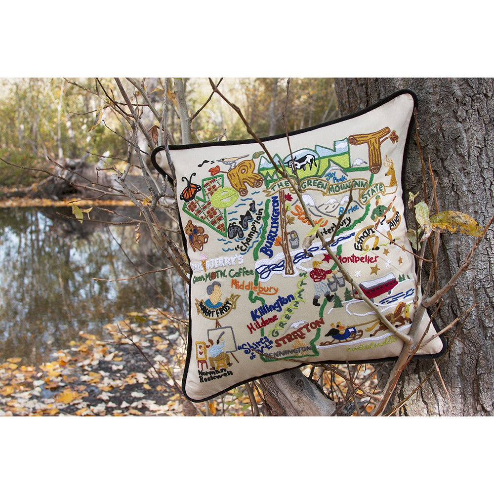Vermont Hand-Embroidered Pillow Quirks!