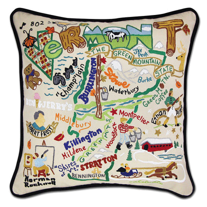 Vermont Hand-Embroidered Pillow Quirks!