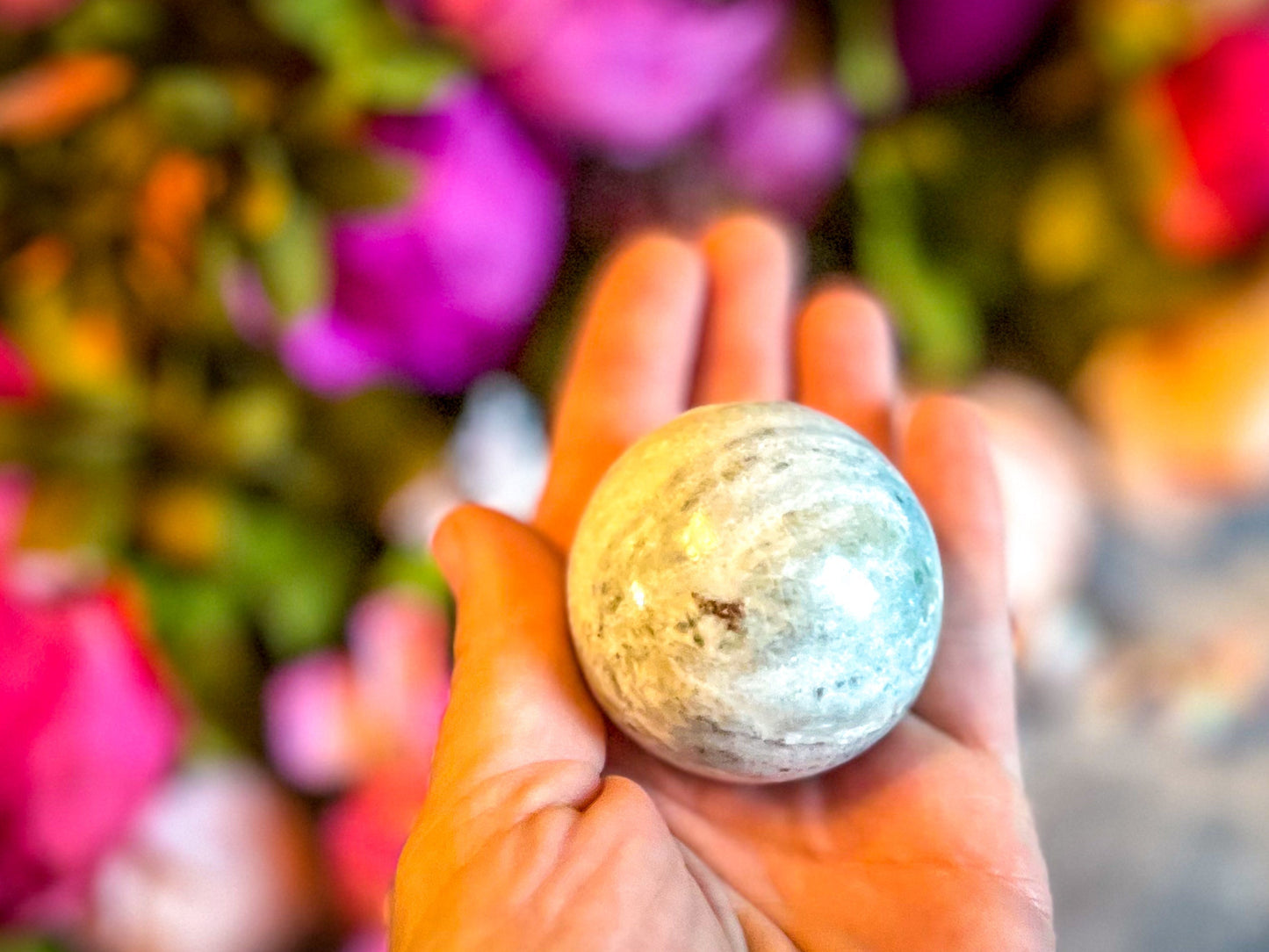 Vesuvianite and Garnet Crystal Spheres, ethically sourced