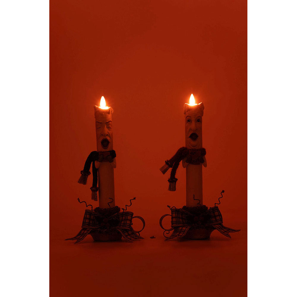 Village Of Holly Woods Caroling Candles Assortment of 2 by Katherine's Collection Quirks!