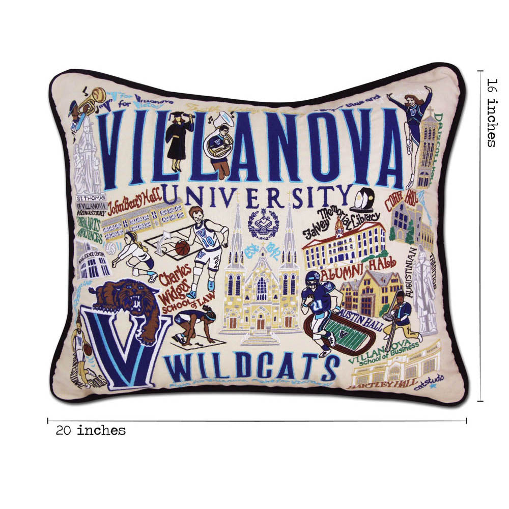 Villanova University Collegiate Embroidered Pillow by CatStudio Quirks!