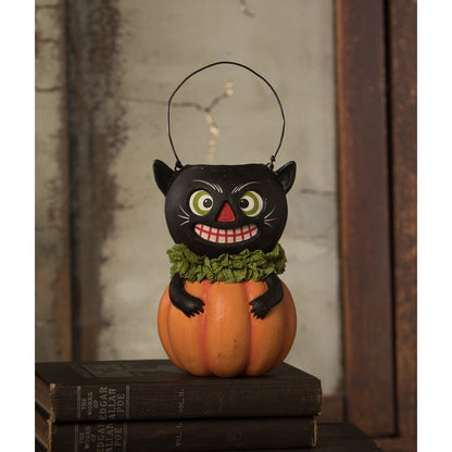 Vintage Black Cat in Pumpkin by Bethany Lowe Designs Quirks!