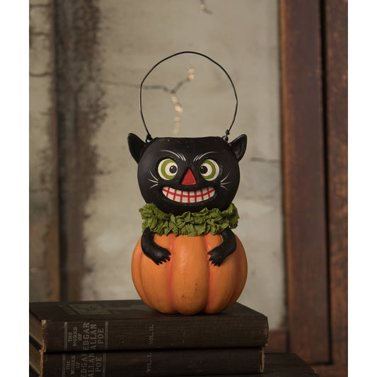 Vintage Black Cat in Pumpkin by Bethany Lowe Designs Quirks!