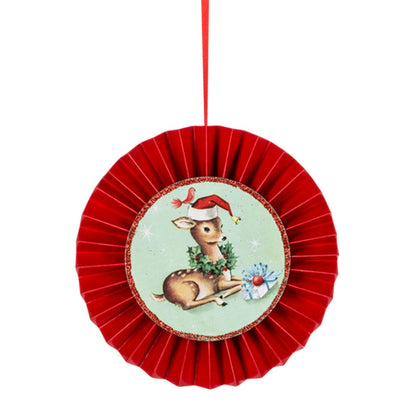 Vintage Holiday Disk Ornaments Set of 3 Quirks!