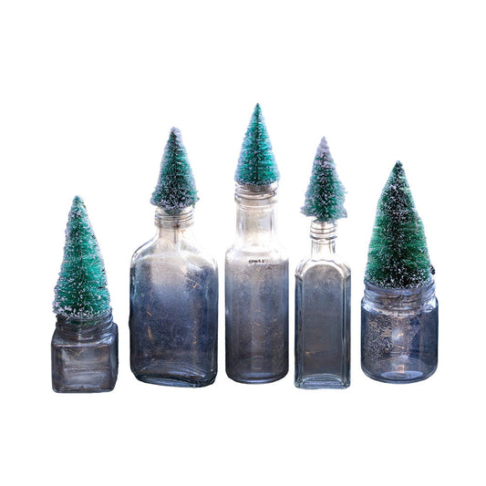 Vintage Mini Bottle Brush Tree Topped Bottles Quirks!