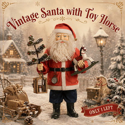 Vintage Santa with Toy Horse by Bethany Lowe Designs