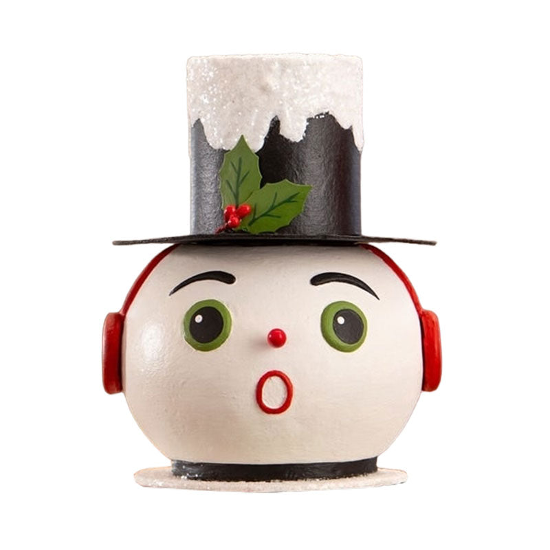 Vintage Surprised Snowman Container by Bethany Lowe Designs Quirks!