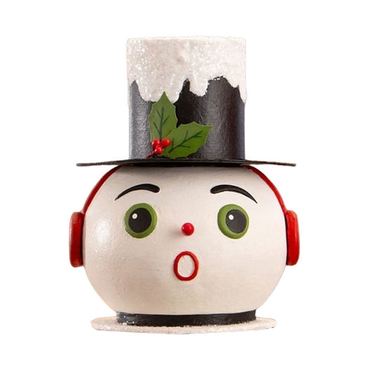 Vintage Surprised Snowman Container by Bethany Lowe Designs Quirks!