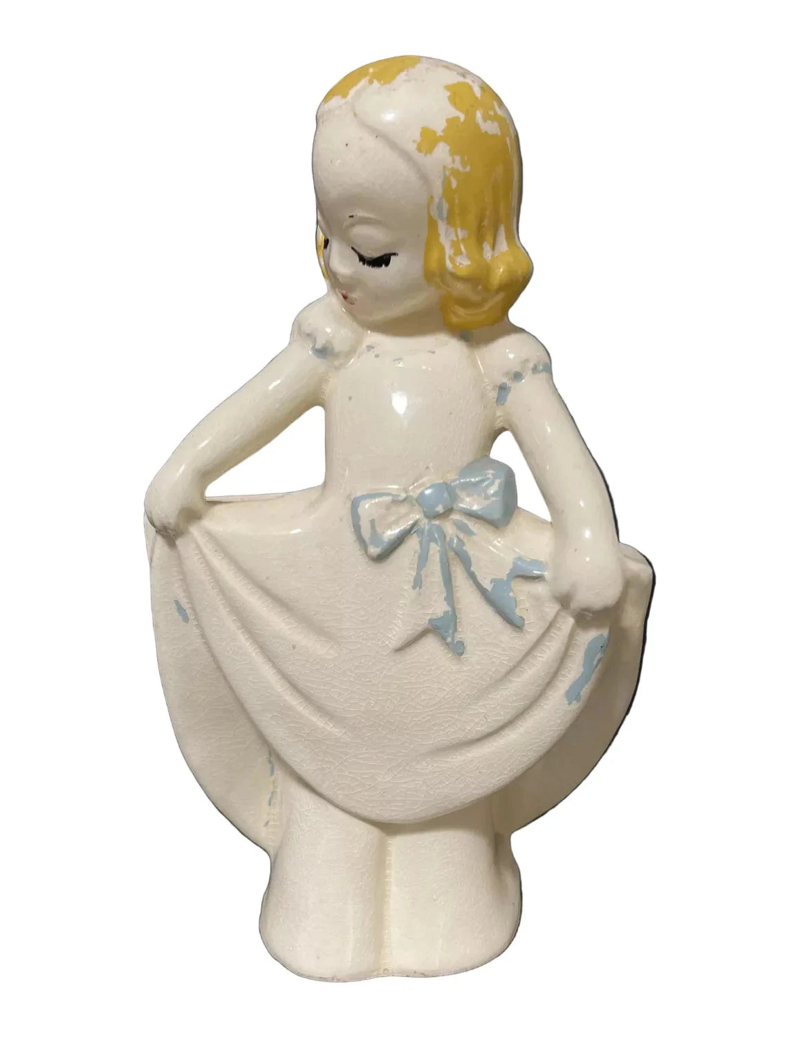 Vintage 1940’s Oakwood Artware Shy Anne Double Planter Vase Zainsville Ohio USA Quirks!