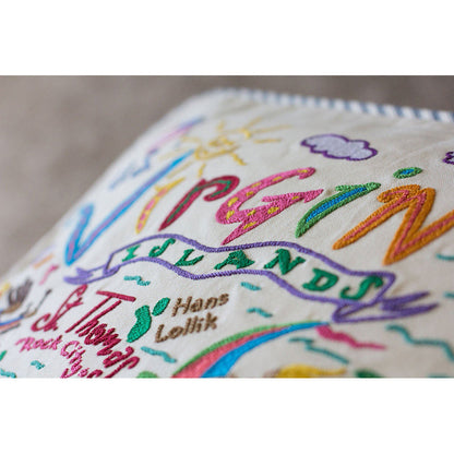 Virgin Islands Hand-Embroidered Pillow Quirks!