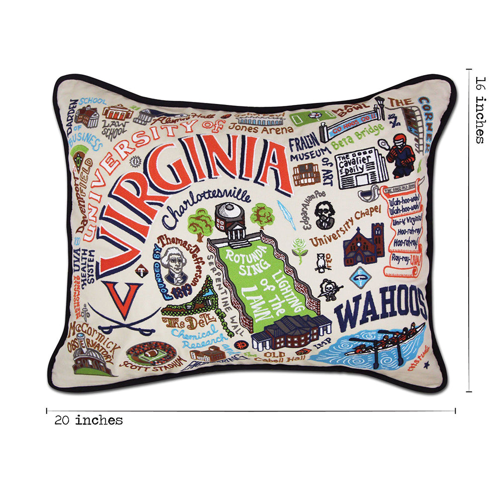 Virginia, University of Collegiate Hand-Embroidered Pillow Quirks!