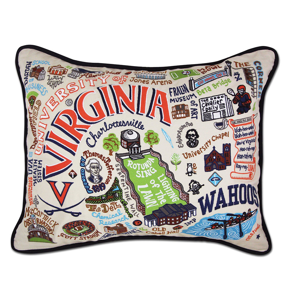 Virginia, University of Collegiate Hand-Embroidered Pillow Quirks!