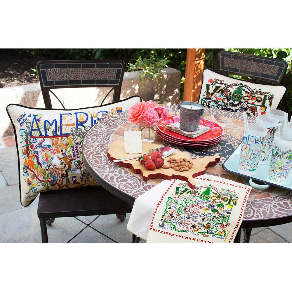 Washington Hand-Embroidered Pillow Quirks!