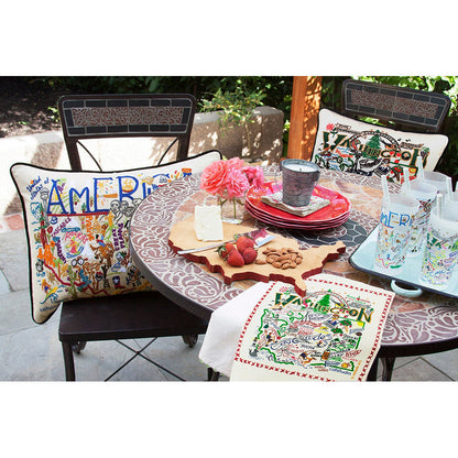 Washington Hand-Embroidered Pillow Quirks!