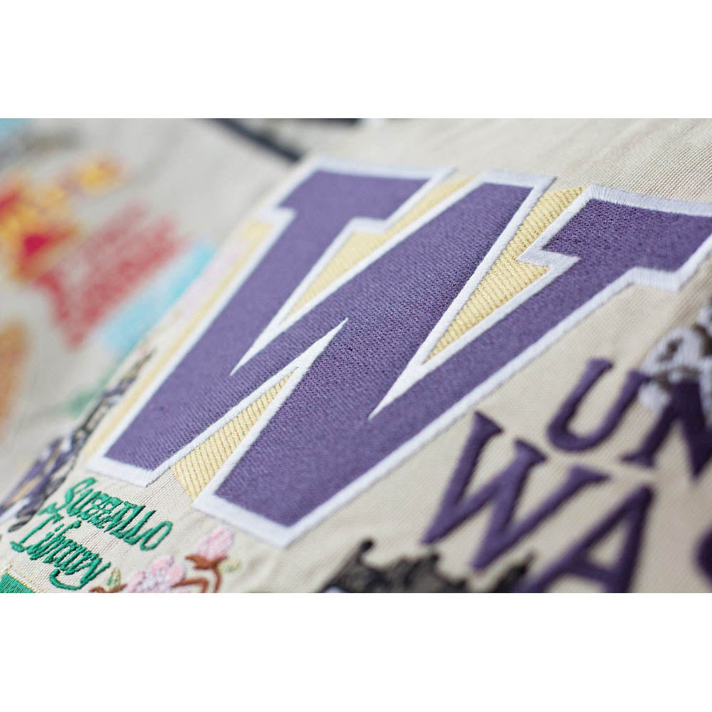 Washington, University of Collegiate Embroidered Pillow by CatStudio Quirks!
