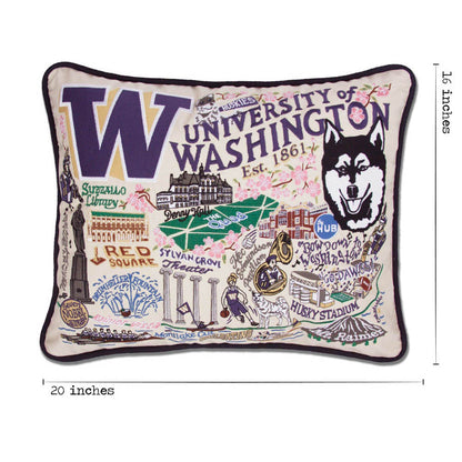 Washington, University of Collegiate Embroidered Pillow by CatStudio Quirks!