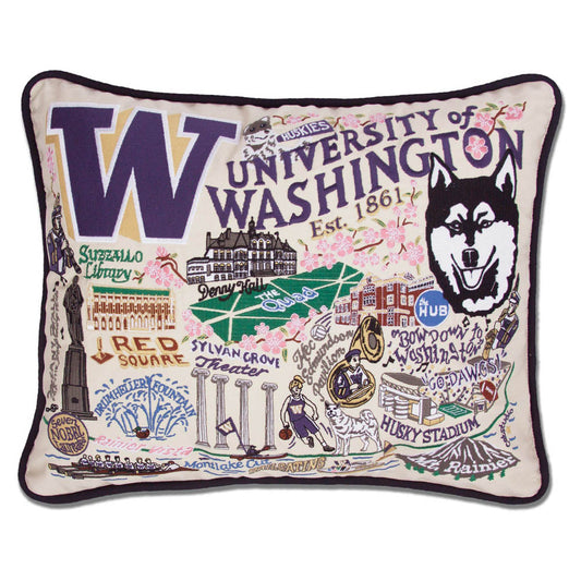 Washington, University of Collegiate Embroidered Pillow by CatStudio Quirks!
