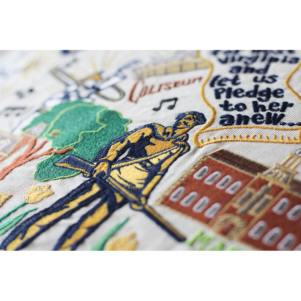 West Virginia University Collegiate Hand-Embroidered Pillow Quirks!