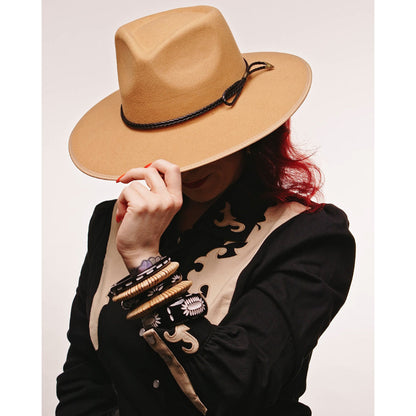 Wide Rebel Black Bangle by Splendette - MEDIUM