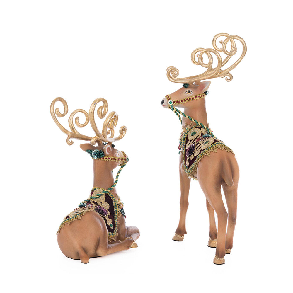 Winter Balsam and Berry Deer Assortment of 2 by Katherine's Collection Quirks!