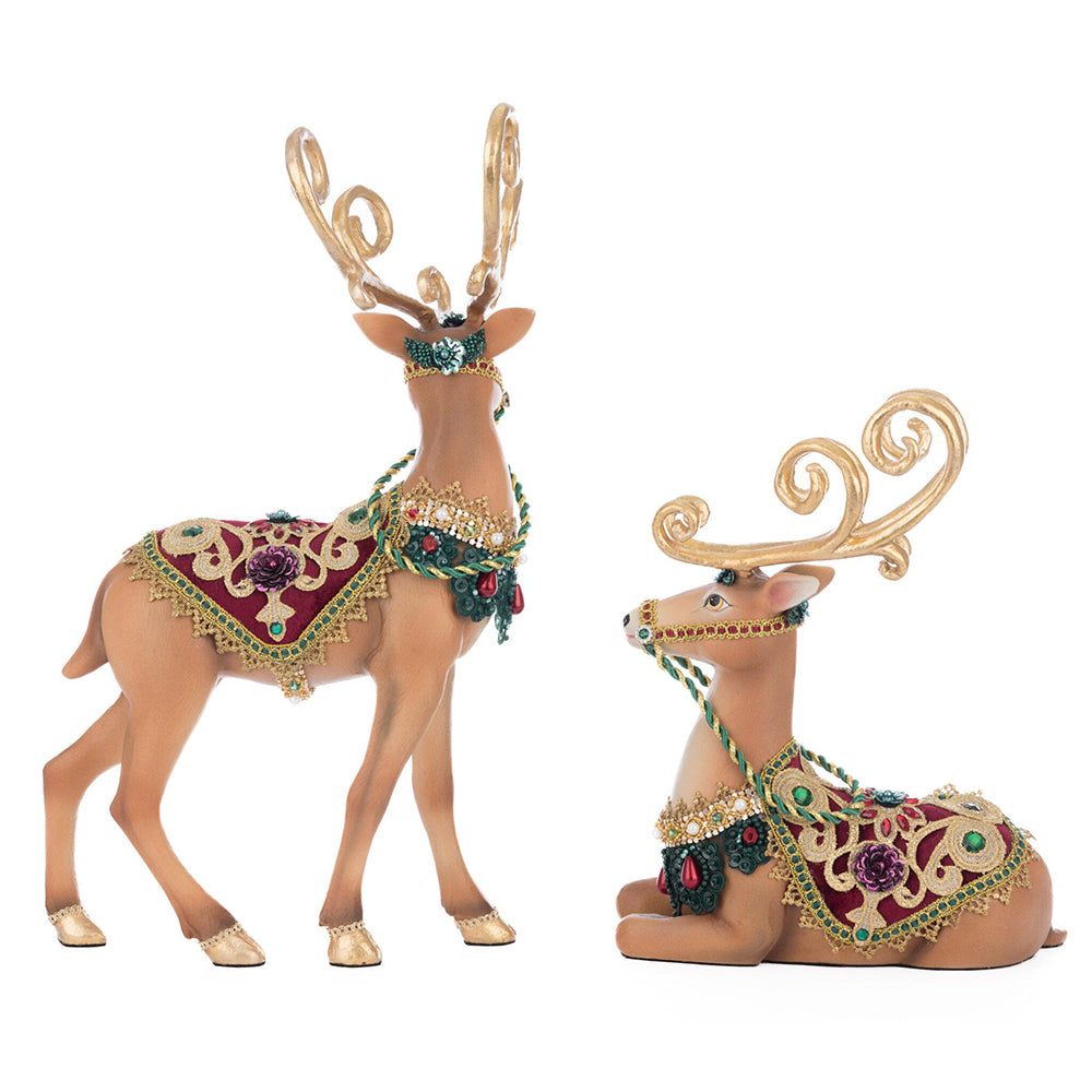 Winter Balsam and Berry Deer Assortment of 2 by Katherine's Collection Quirks!