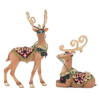 Winter Balsam and Berry Deer Assortment of 2 by Katherine's Collection Quirks!
