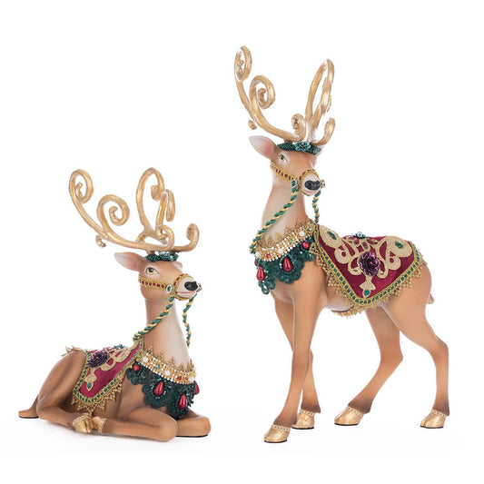 Winter Balsam and Berry Deer Assortment of 2 by Katherine's Collection Quirks!
