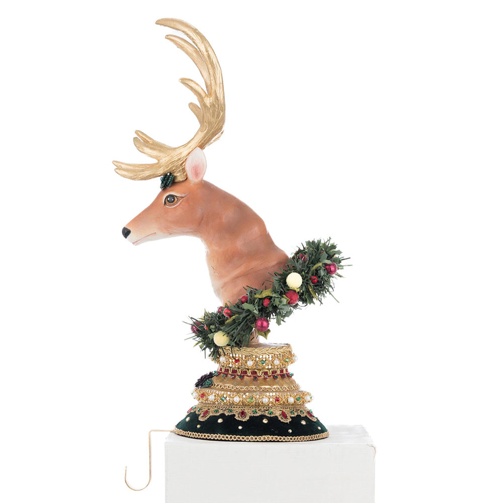 Winter Balsam and Berry Deer Stocking Holder by Katherine's Collection Quirks!