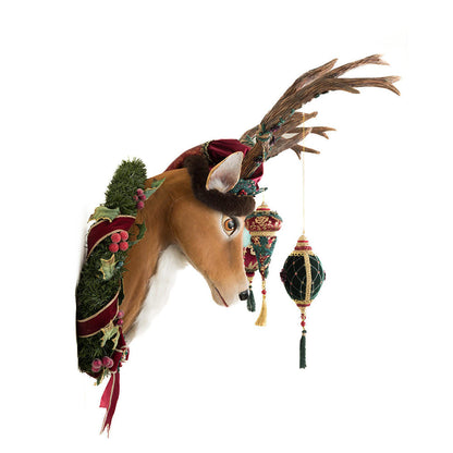 Winter Balsam and Berry Deer Wall Piece with Ornaments by Katherine's Collection Quirks!