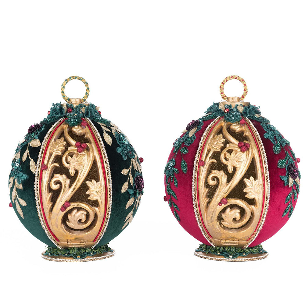 Winter Balsam and Berry Tabletop Ornaments With Tea Lights Assortment Of 2 by Katherine's Collection Quirks!